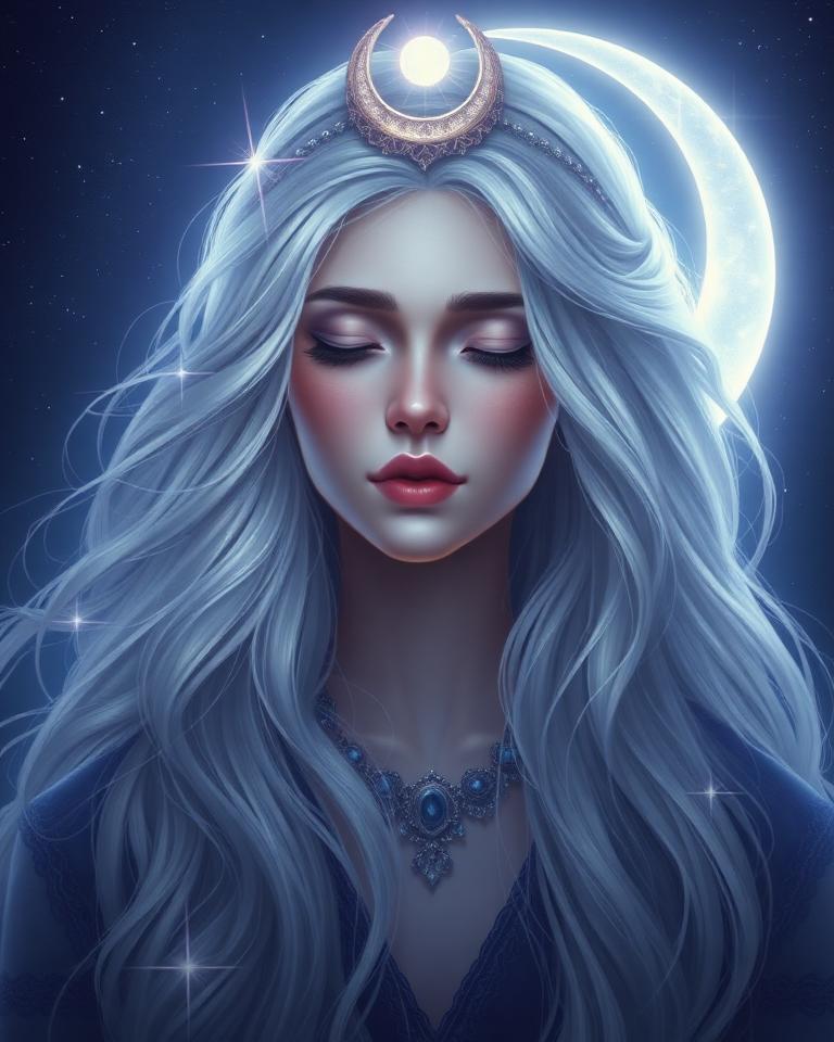 Portrait of Luna, the Lunar Oracle